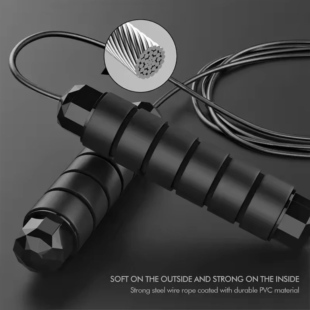 Jump Rope, Tangle-Free Rapid Speed Jumping Rope Cable with Ball Bearings for Women, Men, and Kids, Adjustable Steel Jump Rope