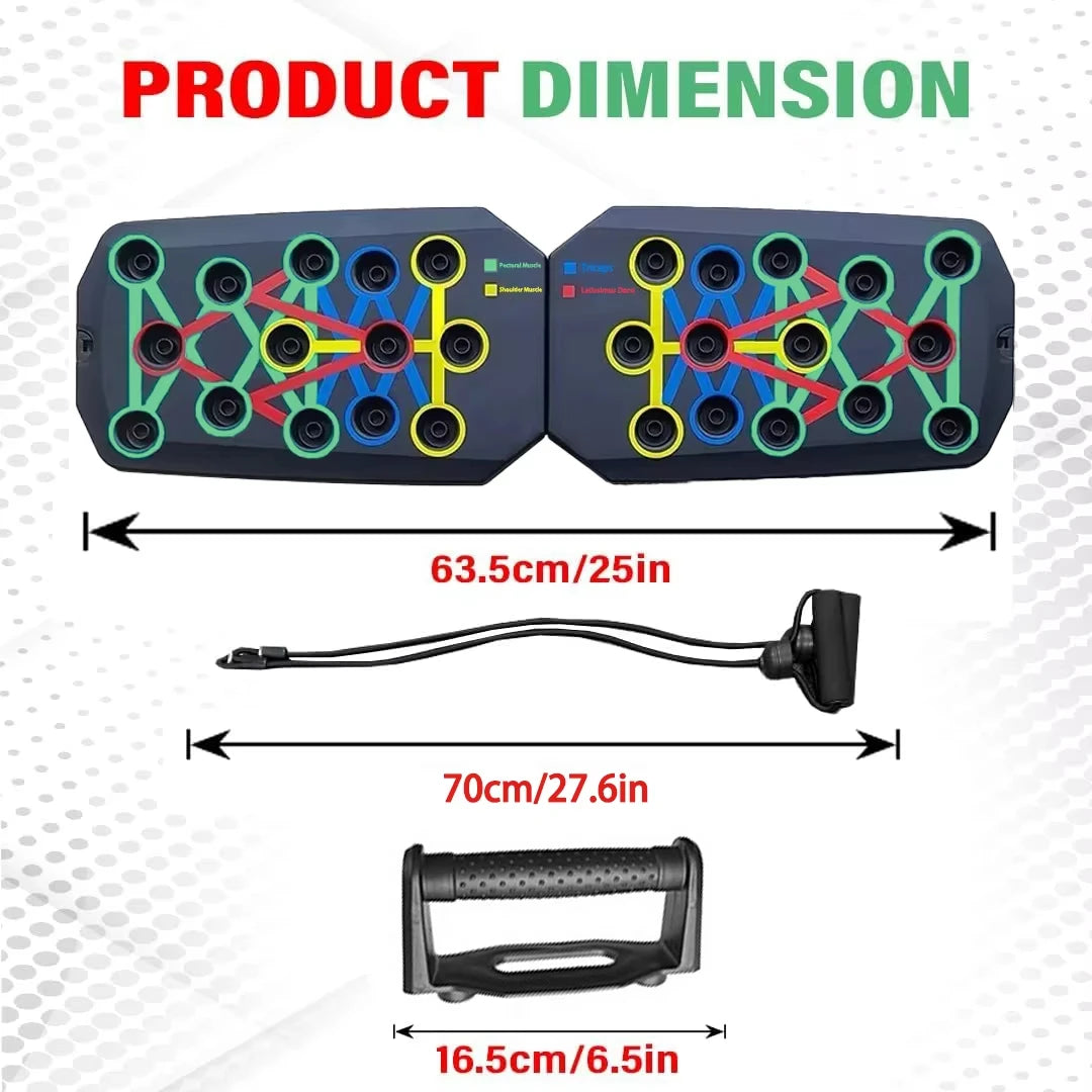 Portable Multifunctional Push-up Board - Fitness and Muscle Training Device Home Workout Set Foldable Push Up Bar Resistance