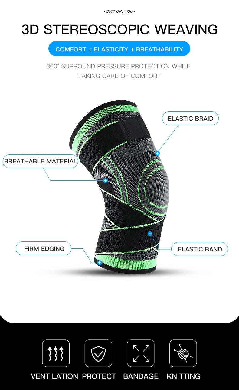 Vilico Strap Style Protective Exercise Pressure and Breathable Knee Pads Fitness Running Basketball Sports Tendon Protection