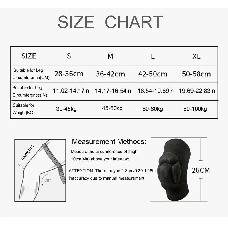 1 Pair/2Pcs Thickening Knee Pads Protection Sports Elastic Knee Protector Fitness Basketball Volleyball Anti Collision Pads