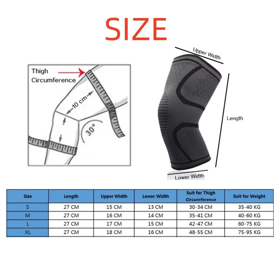 1 PC Elastic Breathable Compression Knee Support Sleeve for Basketball Running Cycling